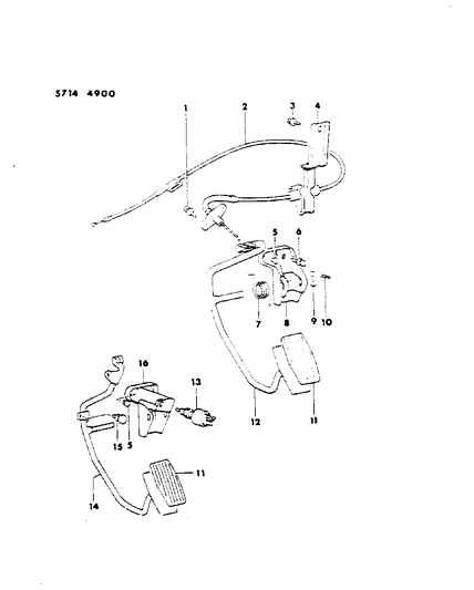 1985 Dodge Conquest Accelerator Linkage Diagram 2 - Thumbnail