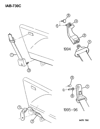 1996 Dodge Ram Van Plug, Anchor Hole (P.A.R.) Diagram for 5DD08LT7