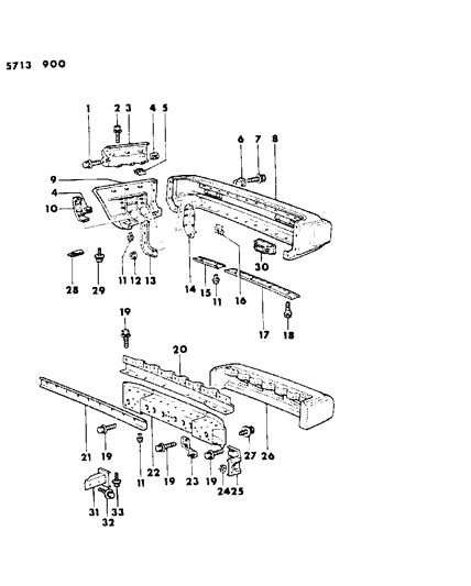1986 Dodge Colt Bolt, Washer Assembled (10 X 25) Diagram for MS240129