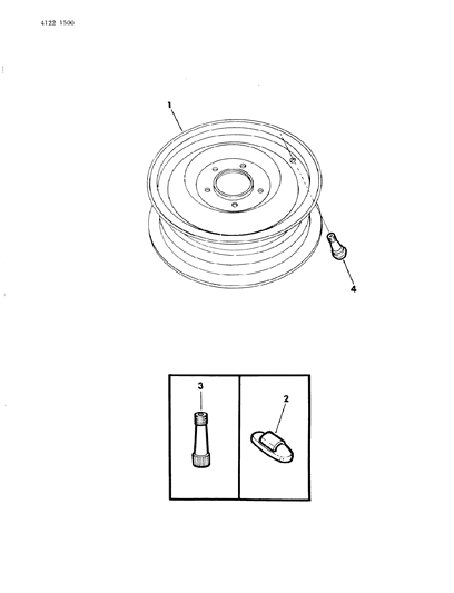 1984 Chrysler New Yorker Weights, Stems & Extensions Diagram