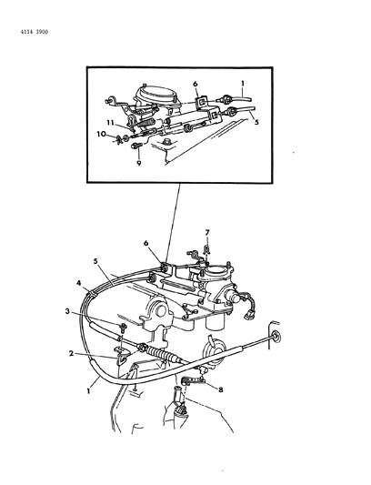 1984 Chrysler New Yorker Throttle Control Diagram 5 - Thumbnail