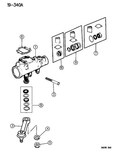 1994 Dodge Dakota Thrust Bearing Kit Diagram for 4886352AA