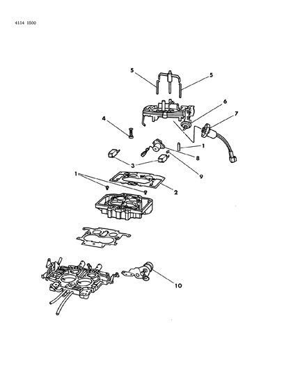 1984 Dodge Omni Carburetor & Component Parts Diagram 2 - Thumbnail