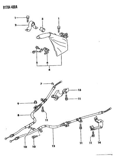1991 Dodge Stealth Parking Brake Controls Diagram 1 - Thumbnail