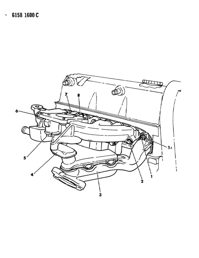 1986 Chrysler LeBaron Base Manifold - Intake & Exhaust Diagram 3 - Thumbnail