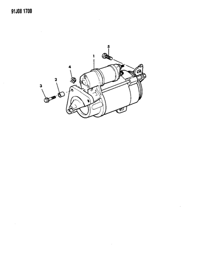 1993 Jeep Cherokee Starter & Mounting Diagram 3 - Thumbnail