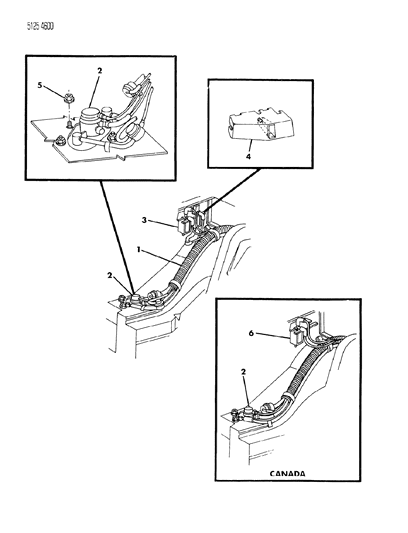 1985 Chrysler Executive Limousine Vapor Canister Diagram 1 - Thumbnail