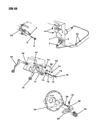 1988 Dodge Ram Wagon Controls, Hydraulic Clutch Diagram