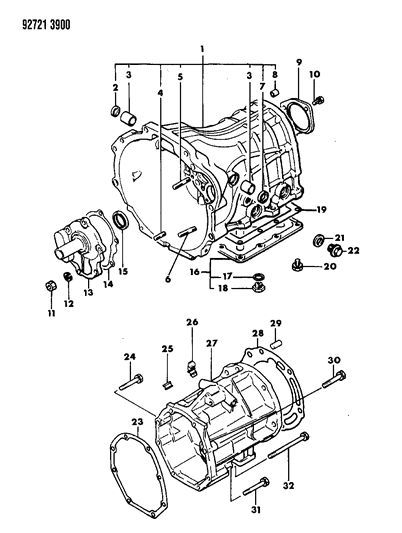 1993 Dodge Ram 50 Case & Adapter Diagram 2 - Thumbnail