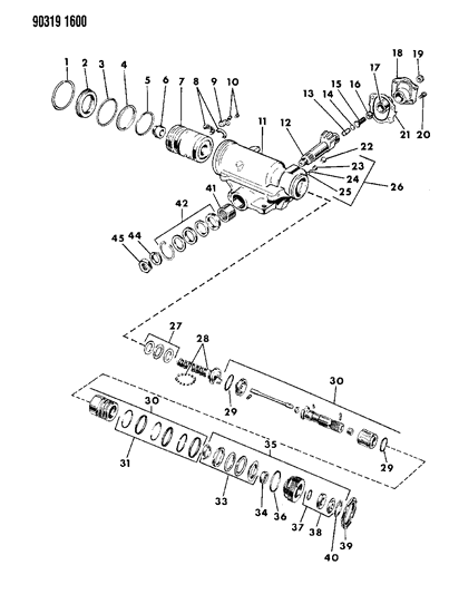 1992 Dodge W350 Seal Kit Diagram for 4333997