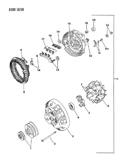 1986 Chrysler LeBaron Base Alternator Diagram 6 - Thumbnail