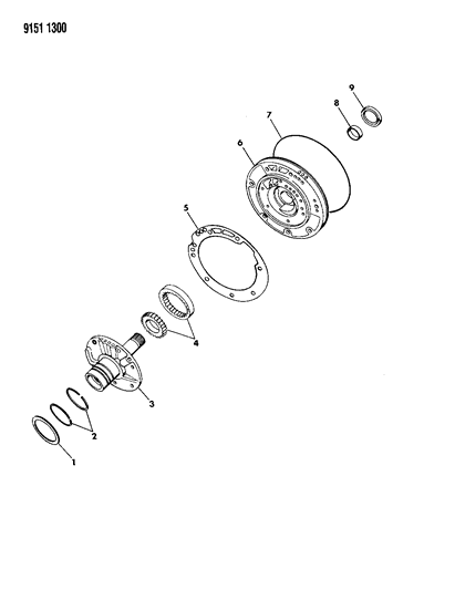 1989 Chrysler LeBaron GTC Oil Pump With Reaction Shaft Diagram