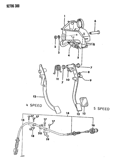 1994 Dodge Colt Clutch Pedal Diagram 2 - Thumbnail