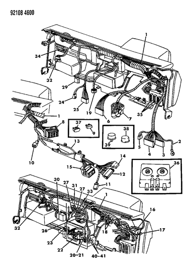 1992 Dodge Shadow Insulator, Headlamp Switch (Terminal 4331010) Diagram for 4527299