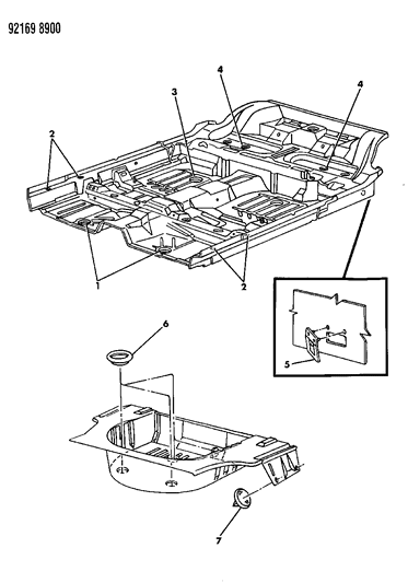 1992 Chrysler New Yorker Salon Floor Pan Plugs Diagram