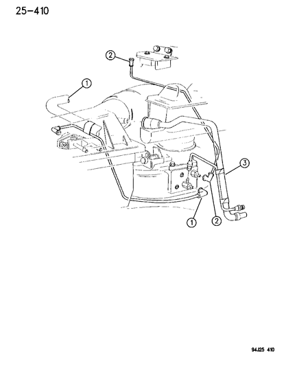 1995 Jeep Wrangler Emission Control Vacuum Harness Diagram 1 - Thumbnail