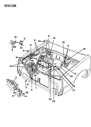 1992 Chrysler Imperial Plumbing - A/C & Heater Diagram 2 - Thumbnail