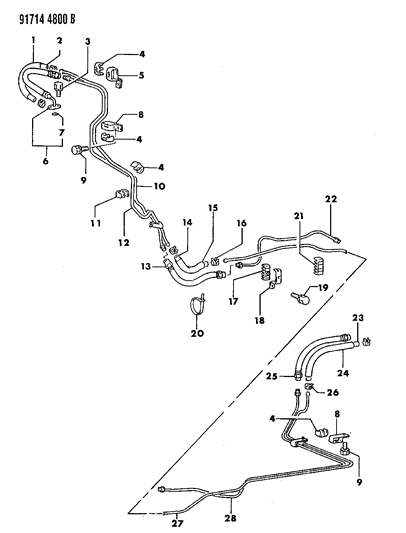 1991 Dodge Ram 50 Fuel Lines Diagram 2 - Thumbnail