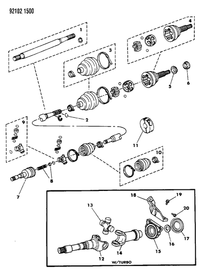 1992 Dodge Caravan Inner Boot Diagram for 4641339