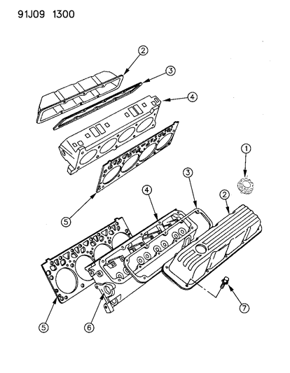 1993 Jeep Grand Cherokee Cylinder Head Diagram 2 - Thumbnail