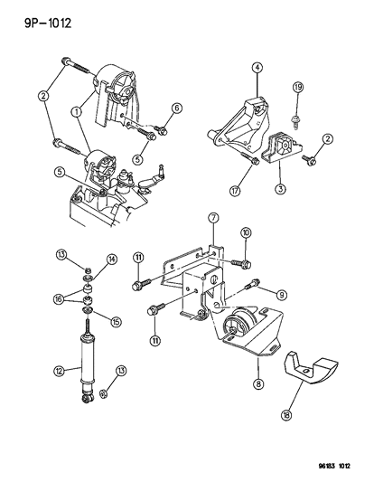 1996 Dodge Neon Engine Mounts Diagram 2 - Thumbnail