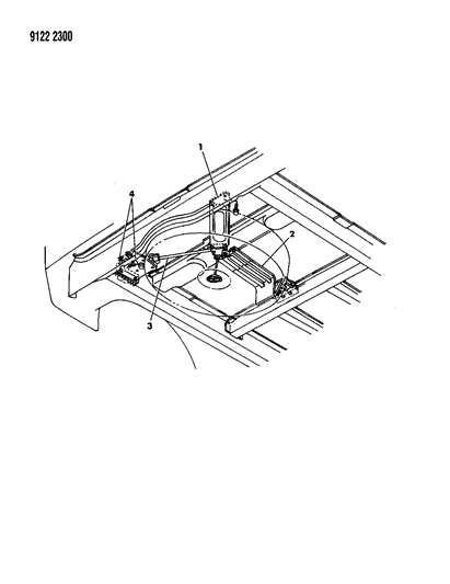 1989 Dodge Caravan Spare Tire Stowage Diagram 1 - Thumbnail