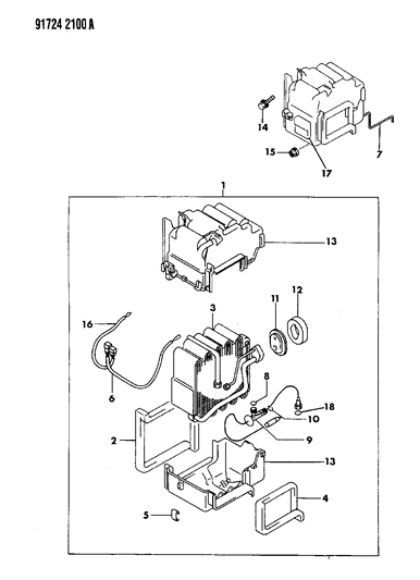 1991 Dodge Stealth Expansion Valve Diagram for MB630405