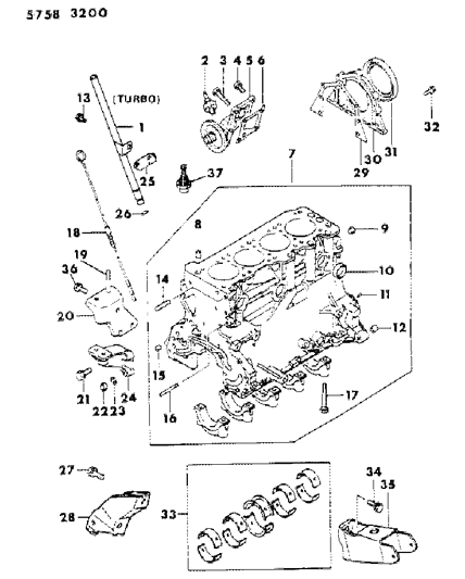 1986 Dodge Colt Cylinder Block Diagram 3 - Thumbnail