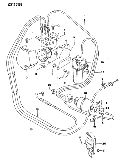 1992 Dodge Ram 50 Speed Control Diagram 3 - Thumbnail