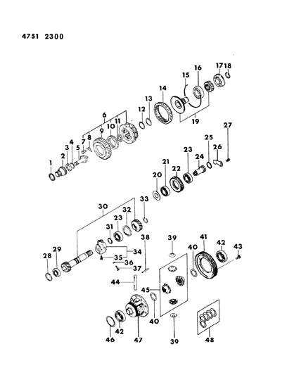 1984 Dodge Colt Power Train Automatic Transaxle Diagram