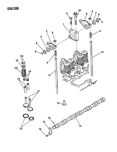 1989 Dodge D150 Camshaft & Valves Diagram 2 - Thumbnail