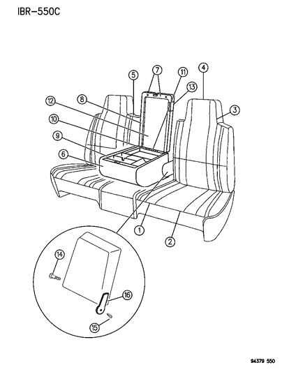 1996 Dodge Ram 3500 Front Seat Diagram 2 - Thumbnail