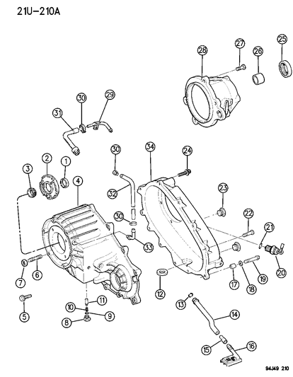 1994 Jeep Grand Cherokee Transfer Case Diagram 3 - Thumbnail