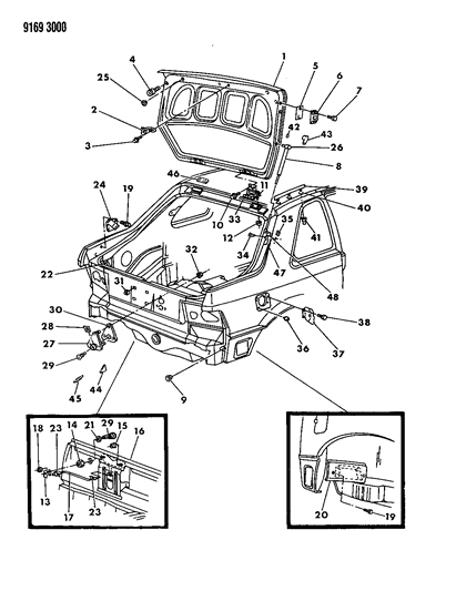 1989 Dodge Shadow Lock Diagram for 4378496