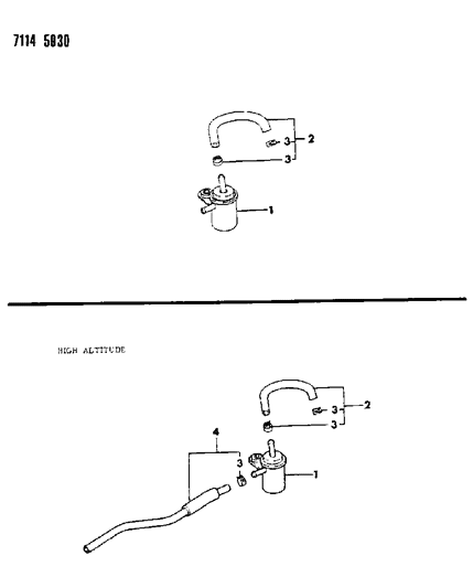 1987 Dodge Aries Carburetor Fuel Filter & Related Parts Diagram 2 - Thumbnail
