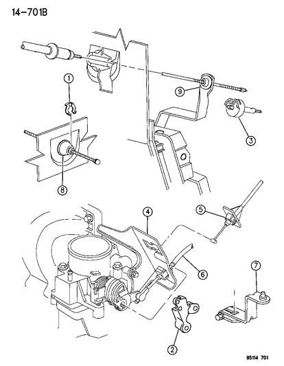 1995 Dodge Neon Throttle Control Diagram 1 - Thumbnail