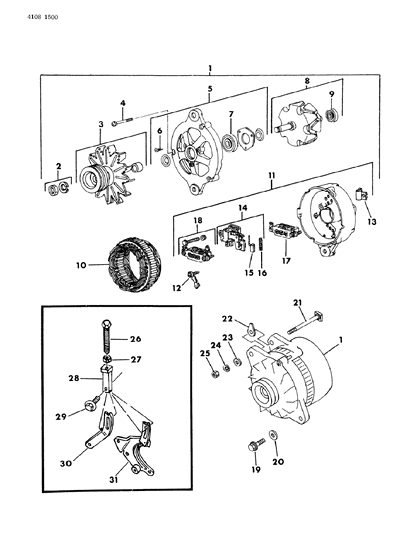 1984 Chrysler New Yorker Alternator Diagram 3 - Thumbnail