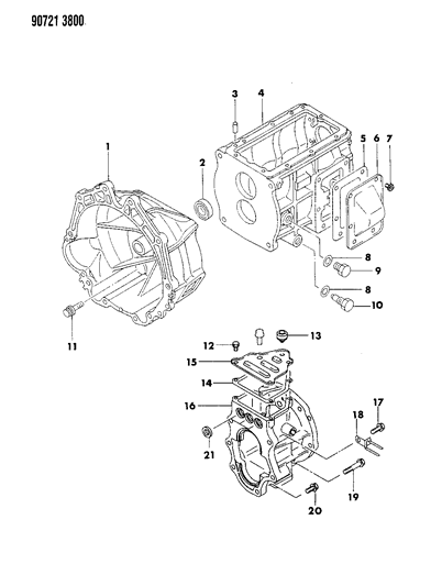 1990 Dodge Ram 50 Case & Adapter Diagram 1 - Thumbnail
