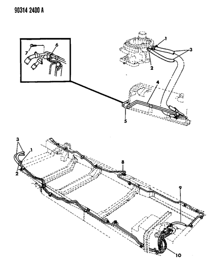 1990 Dodge Dakota Fuel Line Diagram 1 - Thumbnail