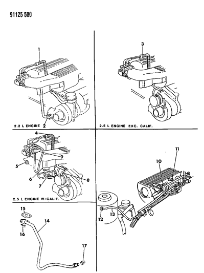 1991 Chrysler LeBaron GTC EGR System Diagram 2 - Thumbnail