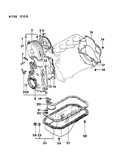 1984 Dodge Colt Bolt, Flange (6X50Mm) Diagram for MF140217