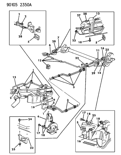 1990 Chrysler New Yorker Base Model Lines & Hoses, Brake Diagram 2 - Thumbnail