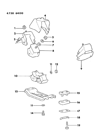 1984 Dodge Colt Engine Mounts Diagram 2 - Thumbnail