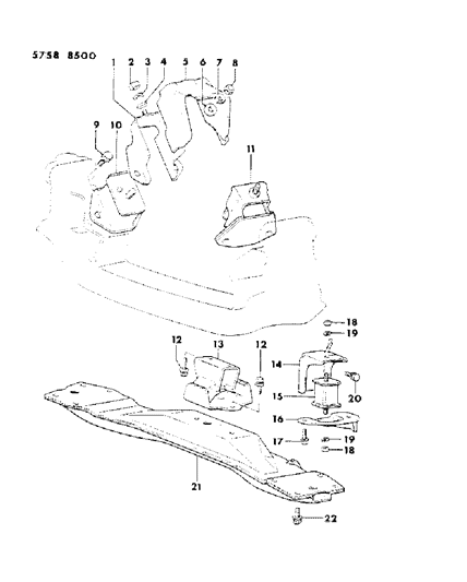 1986 Dodge Ram 50 Engine Mounting Diagram 2 - Thumbnail