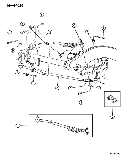 1994 Dodge Ram 2500 Linkage, Steering Diagram 2 - Thumbnail