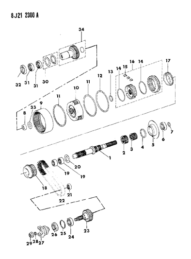 1989 Jeep Wrangler Gear Train Diagram 2 - Thumbnail