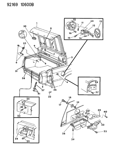 1992 Chrysler New Yorker Pull Down Motor Diagram for 4378724