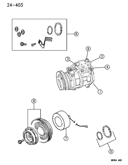 1995 Dodge Neon Compressor Diagram 3 - Thumbnail