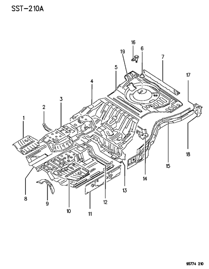 1996 Dodge Stealth Anchor, Gray Diagram for MB597261