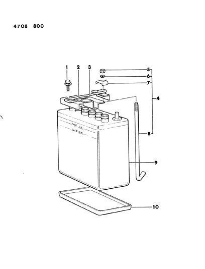 1984 Dodge Ram 50 Battery Tray Diagram 1 - Thumbnail